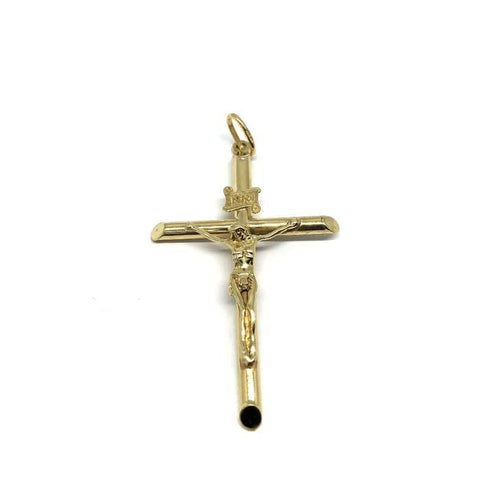 10K Yellow Gold Pendant Cross XXL GCP-054 - WORLDSTARBLING