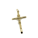 10K Yellow Gold Pendant Cross XXL GCP-054 - WORLDSTARBLING