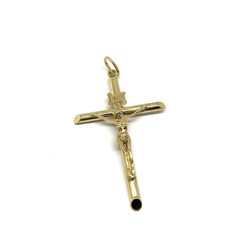 10K Yellow Gold Pendant Cross XXL GCP-054 - WORLDSTARBLING
