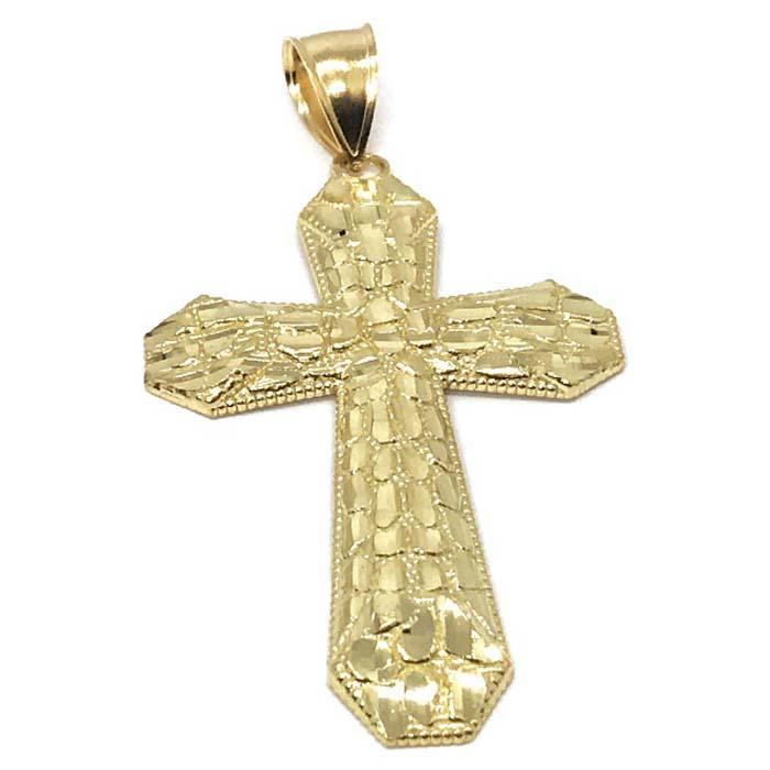 10K Yellow Gold Cross Pendant GCP_001 - WORLDSTARBLING