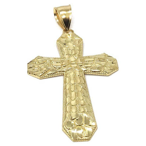 10K Yellow Gold Cross Pendant GCP_001 - WORLDSTARBLING