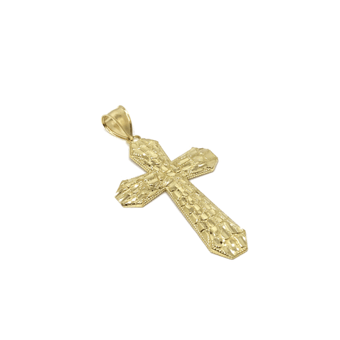 10K Yellow Gold Cross Pendant GCP_001 - WORLDSTARBLING