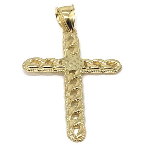 10K Yellow Gold Cross Pendant GCP_003 - WORLDSTARBLING
