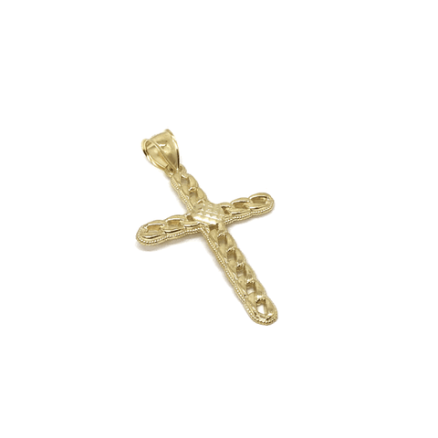 10K Yellow Gold Cross Pendant GCP_003 - WORLDSTARBLING