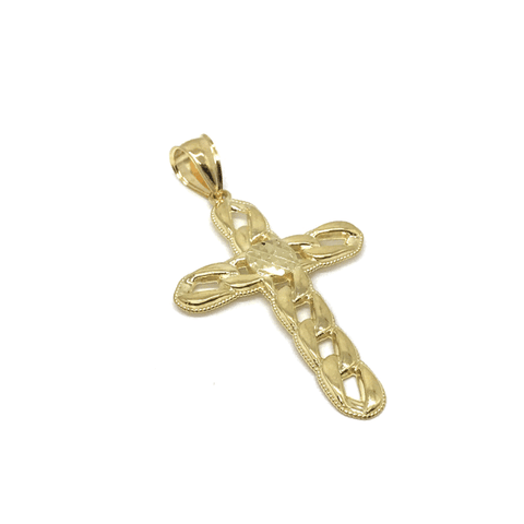 10K Yellow Gold Cross Pendant GCP_004 - WORLDSTARBLING
