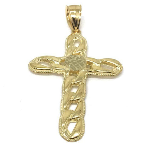 10K Yellow Gold Cross Pendant GCP_004 - WORLDSTARBLING