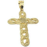 10K Yellow Gold Cross Pendant | GCP_006 - WORLDSTARBLING