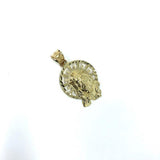 10K Yellow Gold Jesus Round Head Men's Pendant M GJP-017 - WORLDSTARBLING
