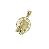 10 Karat Jesus Round Gold Head Man Pendant GJP-018 - WORLDSTARBLING