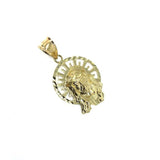 10 Karat Jesus Round Gold Head Man Pendant GJP-018 - WORLDSTARBLING