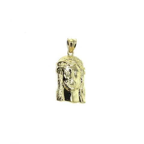 10 Karat Man Pendant Jesus Round Gold Head L GJP-019 - WORLDSTARBLING