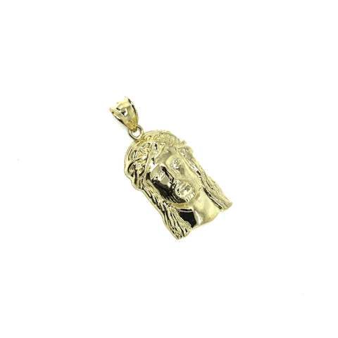 10 Karat Man Pendant Jesus Round Gold Head L GJP-019 - WORLDSTARBLING