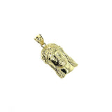 10 Karat Man Pendant Jesus Round Gold Head L GJP-019 - WORLDSTARBLING