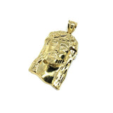10K Gold Pendant Jesus Round Head M GJP-020 - WORLDSTARBLING