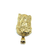 10K Gold Pendant Jesus Round Head M GJP-020 - WORLDSTARBLING