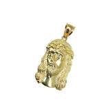 Jesus Round Head Men Pendant Yellow Gold 10K L GJP-022 - WORLDSTARBLING