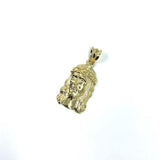 10K Yellow Gold Jesus Round Head Pendant S GJP-023 - WORLDSTARBLING
