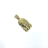 10K Yellow Gold Jesus Round Head Pendant S GJP-023 - WORLDSTARBLING