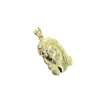 10 Karat Yellow Gold Men's Pendant Jesus Round Head L GJP-024 - WORLDSTARBLING