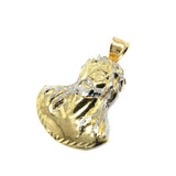 10K Yellow Gold Jesus Face Men's Pendant GJP-027 - WORLDSTARBLING