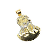 10K Yellow Gold Jesus Face Men's Pendant GJP-027 - WORLDSTARBLING