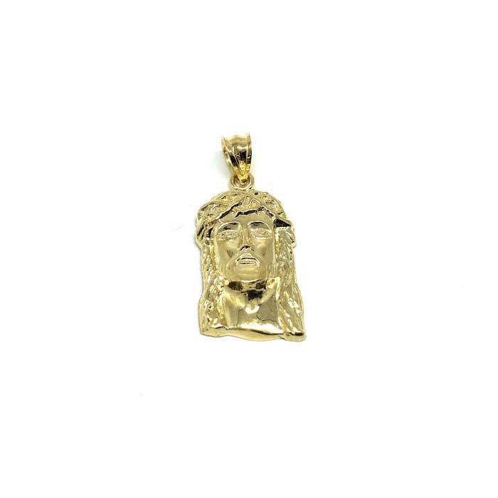 10K Gold Jesus Head Pendant GJP-028 - WORLDSTARBLING