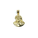 10K Yellow Gold Jesus Face Men's Pendant M GJP-030 - WORLDSTARBLING