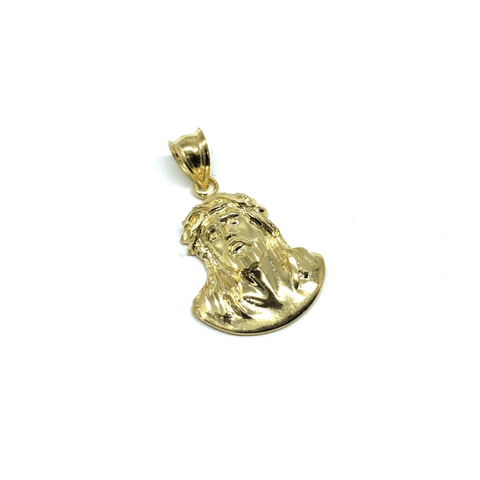 10K Yellow Gold Jesus Face Men's Pendant M GJP-030 - WORLDSTARBLING
