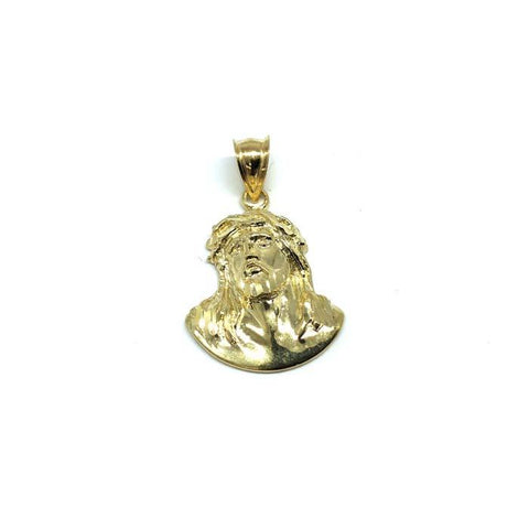10K Yellow Gold Jesus Face Men's Pendant M GJP-030 - WORLDSTARBLING