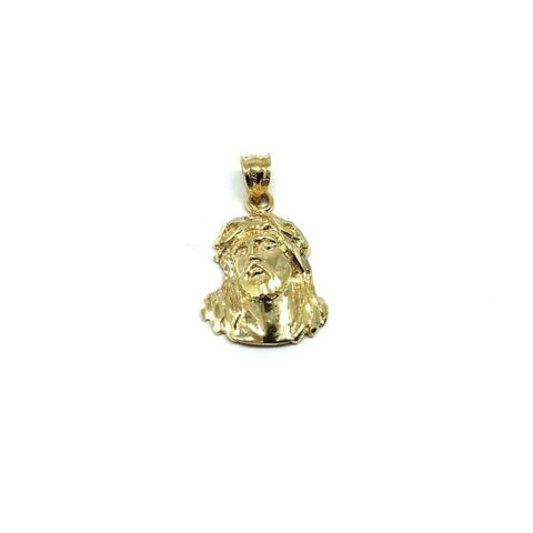 10K Yellow Gold Head of Jesus Man Pendant GJP-031 - WORLDSTARBLING