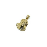 10K Yellow Gold Head of Jesus Man Pendant GJP-031 - WORLDSTARBLING