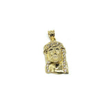 10K Yellow Gold Head Of Jesus Men's Pendant CZ S GJP-032 - WORLDSTARBLING