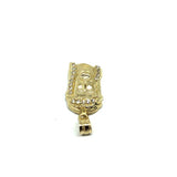 10K Yellow Gold Head Of Jesus Men's Pendant CZ S GJP-032 - WORLDSTARBLING