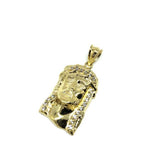 10K Yellow Gold Man's Pendant Face of Jesus M GJP-033 - WORLDSTARBLING