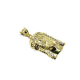 10K Yellow Gold Man's Pendant Face of Jesus M GJP-033 - WORLDSTARBLING