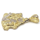 10K Yellow Gold and White Jesus Pendant GJP_001 - WORLDSTARBLING
