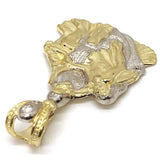10K Yellow Gold and White Jesus Pendant GJP_001 - WORLDSTARBLING
