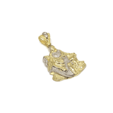 10K Yellow Gold and White Jesus Pendant GJP_001 - WORLDSTARBLING