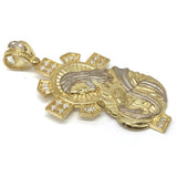 10K Yellow Gold and White Jesus Pendant GJP_002 - WORLDSTARBLING