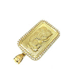 10K Yellow Gold Lady Fortuna Bar LFG-005 - WORLDSTARBLING