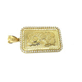 10K Yellow Gold Lady Fortuna Bar LFG-005 - WORLDSTARBLING