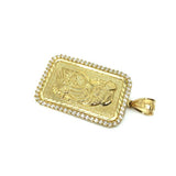 10K Yellow gold pendant Lady Fortuna LFG-006 - WORLDSTARBLING
