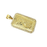 10K Yellow gold pendant Lady Fortuna LFG-006 - WORLDSTARBLING