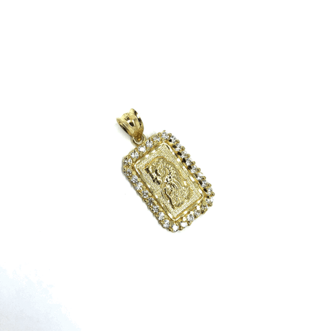 10K Gold Pendant Punk Swiss Lady Fortune LFG-008 - WORLDSTARBLING