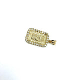 10K Gold Pendant Punk Swiss Lady Fortune LFG-008 - WORLDSTARBLING