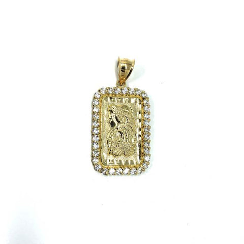 10K Yellow Gold Pendant Lady Fortuna LFG-009 - WORLDSTARBLING