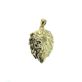 10K Yellow Gold Lion Gold Diamond Cut Pendant L LGP-012 - WORLDSTARBLING