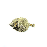 10K Yellow Gold Lion Gold Diamond Cut Pendant L LGP-012 - WORLDSTARBLING