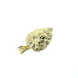 10K Yellow Gold Lion Pendant with Diamond Cut M LGP-013 - WORLDSTARBLING