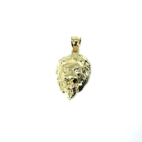 10K Gold Lion Zodiac Pendant with Diamond Cut S LGP-014 - WORLDSTARBLING